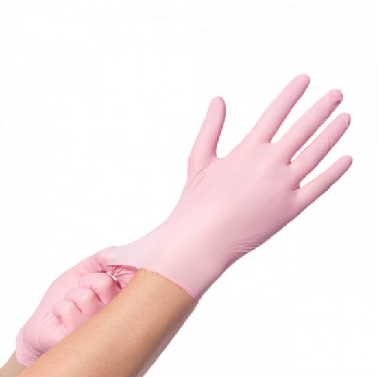 Nitrile Powder-free Pink Gloves S 100pcs.