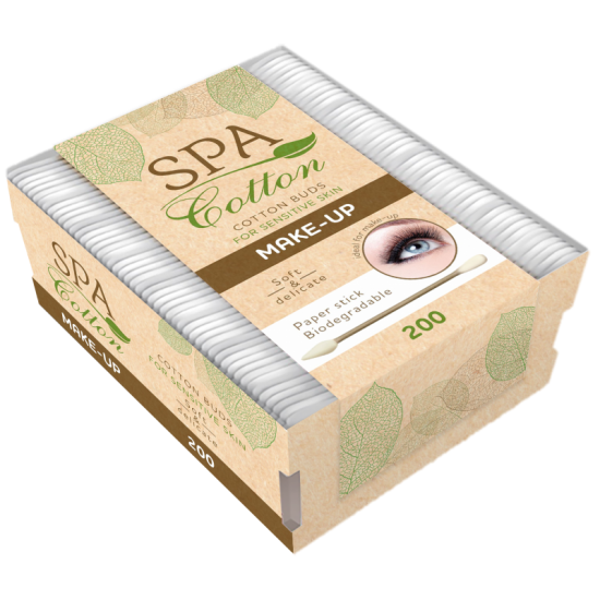 Cotton buds "Spa Cotton" MAKE-UP, paper stick, 200pcs.