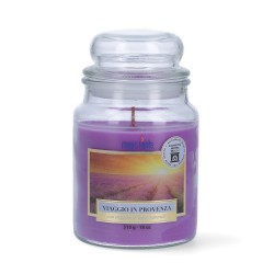 Magic Lights Lavender scent candle with wood wick in jar 510g