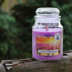 Magic Lights Lavender scent candle with wood wick in jar 510g