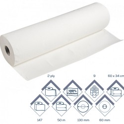 Luxury Medical Couch Rolls, 60 cm x 50 m. Individual Rolls