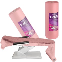 Pink SMS Flizelin Couch Roll, 80 cm x 150 m