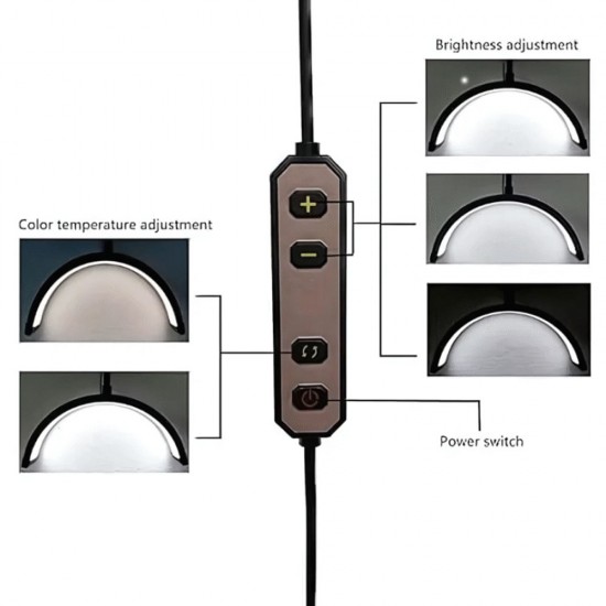 Lamp Moon LED Black stnad HD-M8X