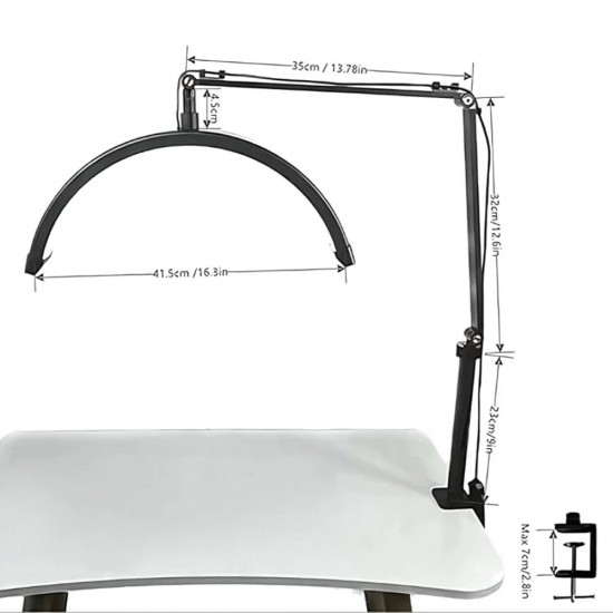 Lamp Moon LED Black table HD-M3X
