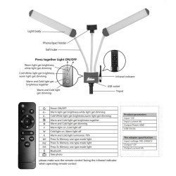 Lamp LED Black stand for makeup and eyelash CL 18