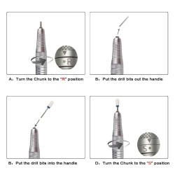 Electric Nail Drill Machine TP322 Pink 80W 35 000 RPM