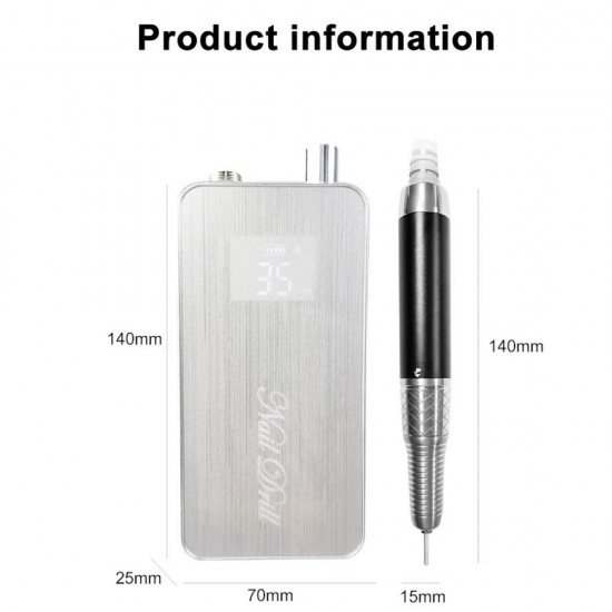 Electric Nail Drill Machine TP322 Silver 80W 35 000 RPM