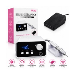Brushless PRO TP353 white manicure nail drill 90W 40.000 rpm