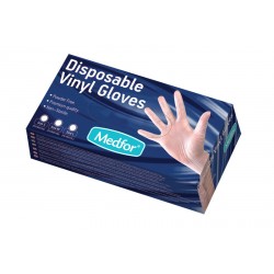 Medfor vinyl gloves L powder-free 100pcs.