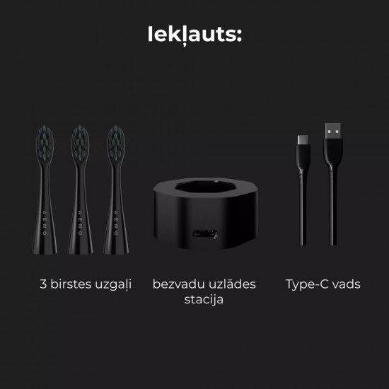 Aeno Sonic DB2S smart electric toothbrush black 12 modes