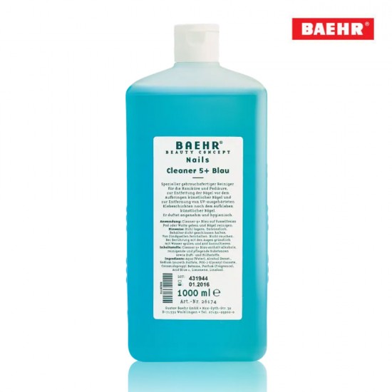 Baehr Cleaner 5+ Blau for cleaning and degreasing nails 1L