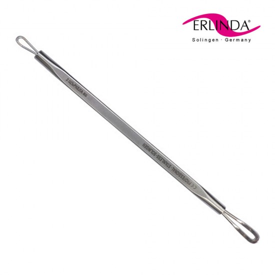 Erlinda blackhead and pimple removal tool with different sized loops and thick edge 127mm