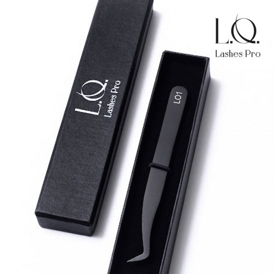 LO Lashes Pro LO1 Black Sensation eyelash tweezers 1cm