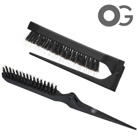Olivia Garden Expert Style Up - Boar & Nylon Bristles - Black Matt