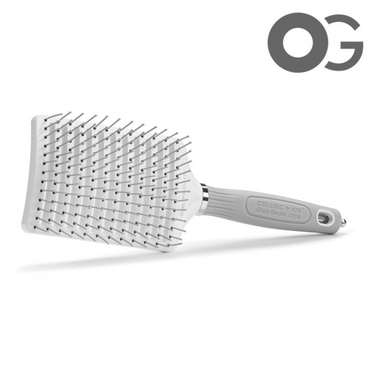 Olivia Garden Expert Care Vent Nylon Bristles W&G L hairbrush for detangling and blow-drying hair