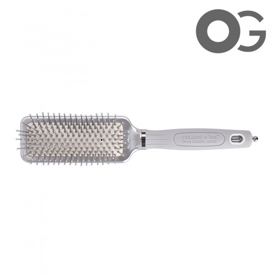 Olivia Garden Expert Care Rectangular Nylon Silver S