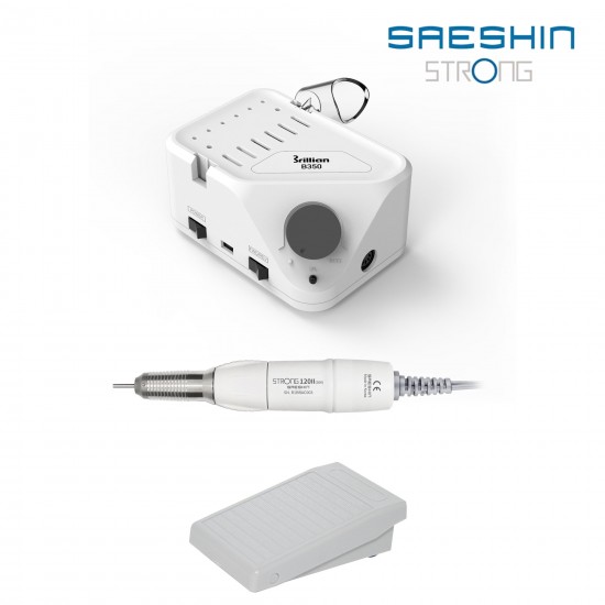 Saeshin Strong B350 manicure machine white color + white handle 120II