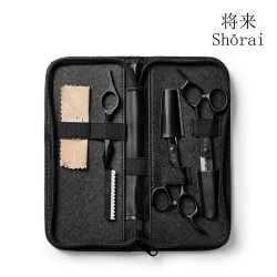 Shorai Starting Set Matt Black scissors set with razor