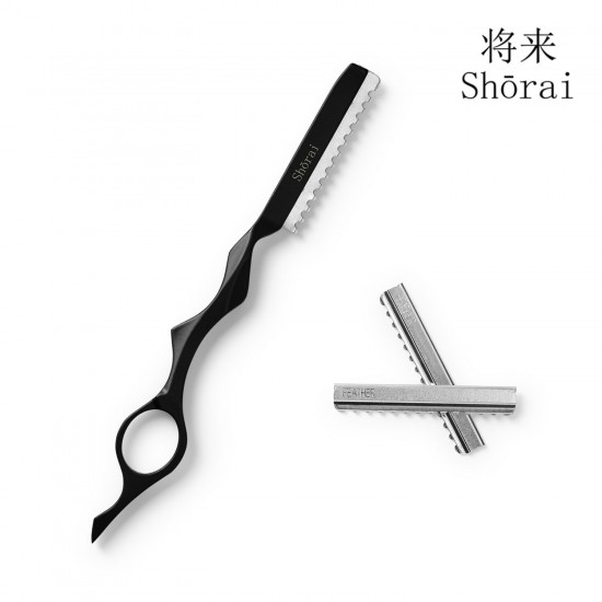 Shorai Starting Set Matt Black scissors set with razor