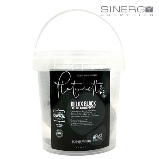 Sinergy Delux Black Charcoal gentle powder bleach 500g