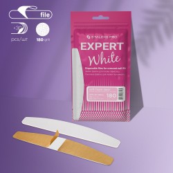 Staleks Pro Expert DFE-40-180W white disposable replaceable files for crescent base 180 grit 30pcs