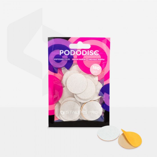 Staleks Pro Expert PDF-25-180W replaceable files for pedicure disks 180 grit 50pcs