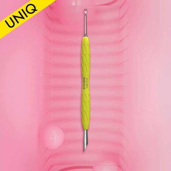 Staleks Pro Uniq PQ-11/2Y manicure pusher with silicone handle