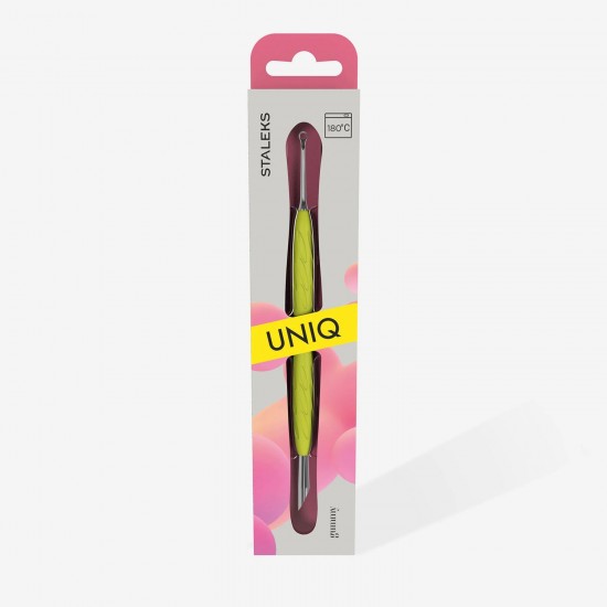 Staleks Pro Uniq PQ-11/2Y manicure pusher with silicone handle