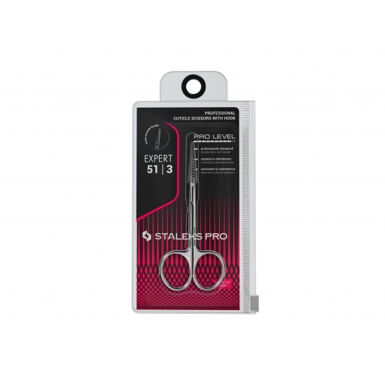 Staleks Pro Expert SE-51/3 professional cuticle scissors with hook