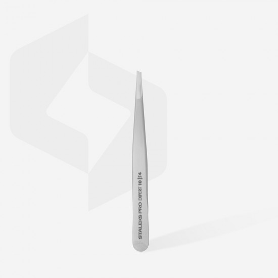 Staleks Pro Expert TE-10/4 eyebrow tweezer with narrow bevel