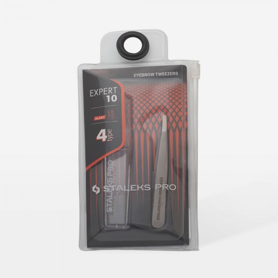 Staleks Pro Expert TE-10/4 eyebrow tweezer with narrow bevel