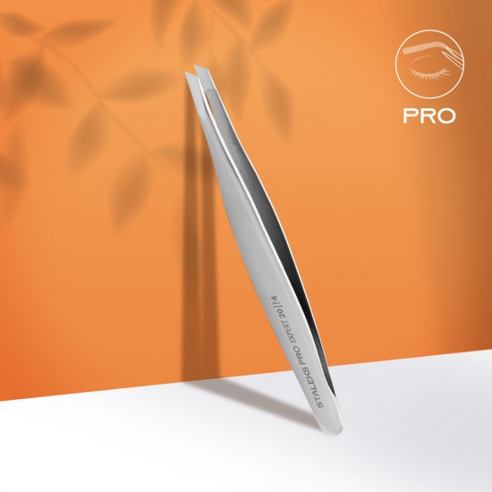 Staleks Pro Expert TE-20/4 eyebrow tweezer with narrow bevel