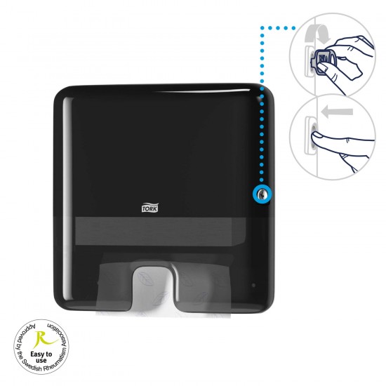 Tork H2 Xpress Multifold Mini Hand Towel Dispenser Black