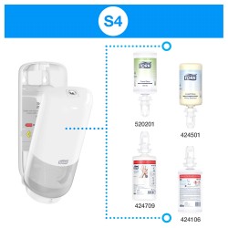 Tork S4 Skincare Dispenser Elevation design White