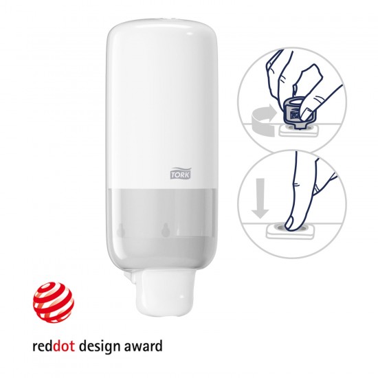 Tork S4 Skincare Dispenser Elevation design White