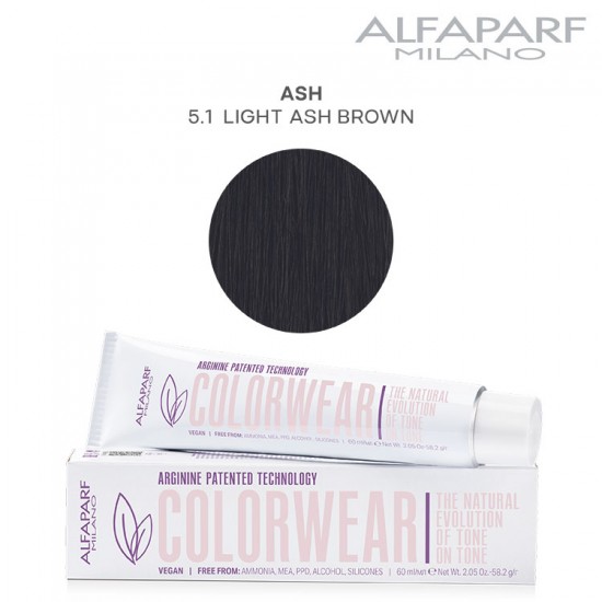 AlfaParf Color Wear hair color Ash 5.1 Light Ash Brown 60ml