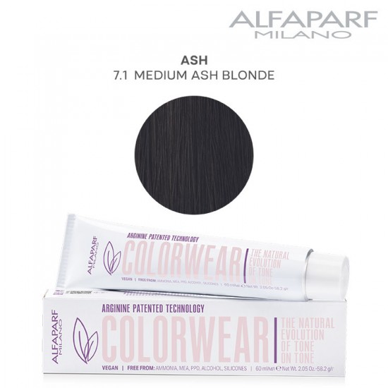 AlfaParf Color Wear hair color Ash 7.1 Medium Ash Blonde 60ml