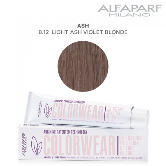 AlfaParf Color Wear hair color Ash 8.12 Light Ash Violet Blonde 60ml