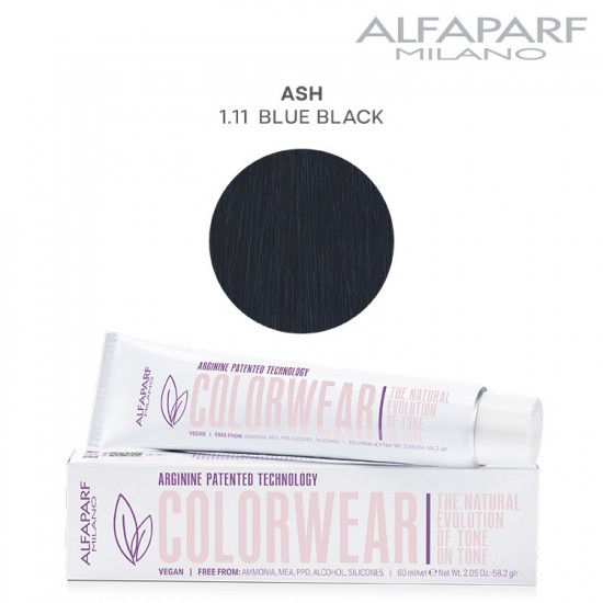AlfaParf Color Wear hair color Ash 1.11 Blue Black 60ml