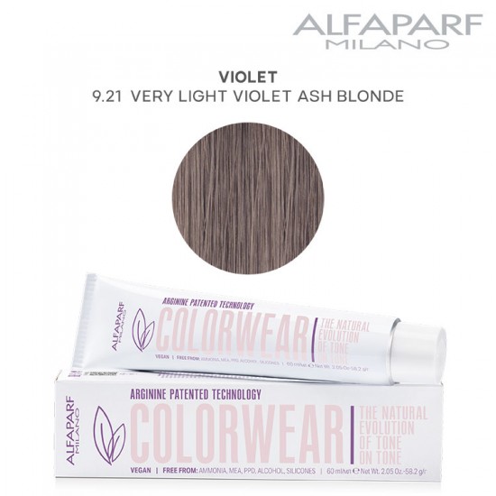 AlfaParf Color Wear hair color Violet 9.21 Very Light Violet Ash Blonde 60ml