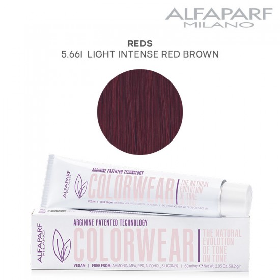 AlfaParf Color Wear hair color Reds 5.66i Light Intense Red Brown 60ml