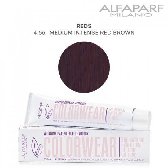 AlfaParf Color Wear hair color Reds 4.66i Medium Intense Red Brown 60ml