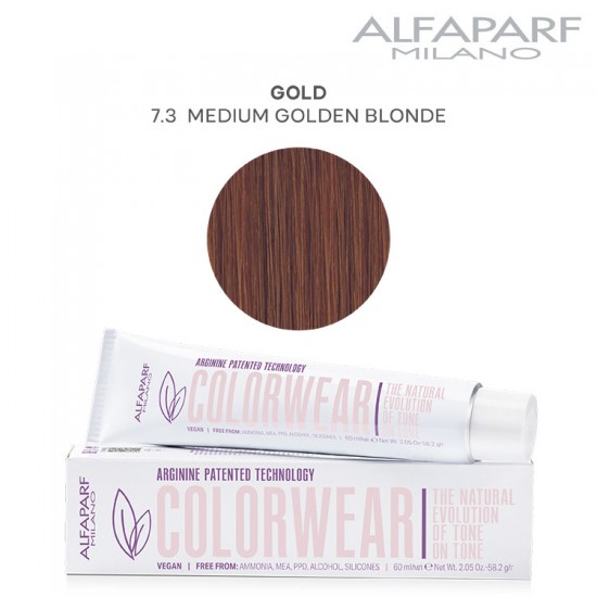AlfaParf Color Wear hair color Gold 7.3 Medium Golden Blonde 60ml
