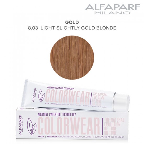 AlfaParf Color Wear hair color Gold 8.03 Light Slightly Gold Blonde 60ml