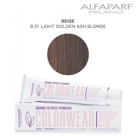 AlfaParf Color Wear hair color Beige 8.31 Light Golden Ash Blonde 60ml