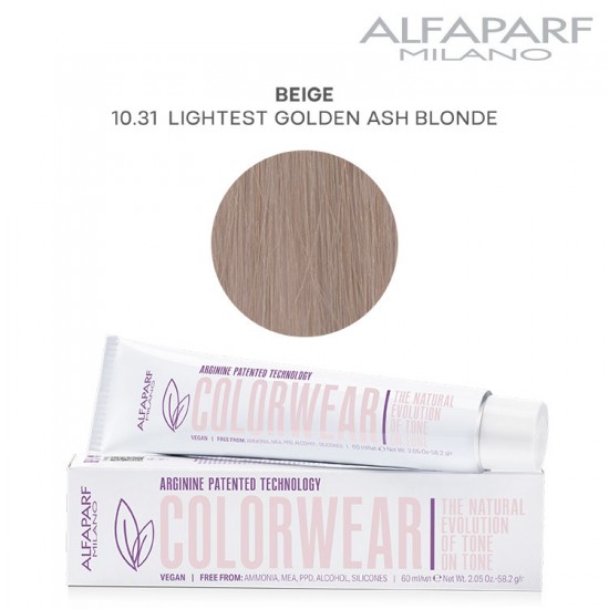 AlfaParf Color Wear hair color Beige 10.31 Lightest Golden Ash Blonde 60ml