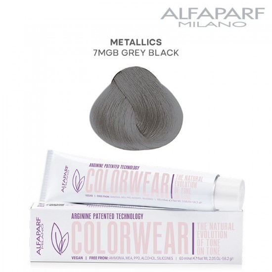AlfaParf Color Wear hair color Metallics Grey Black 7mgb 60ml