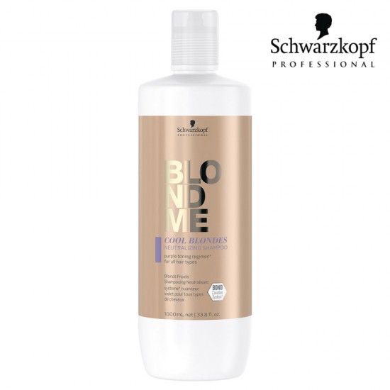 Schwarzkopf Pro BlondMe Cool Blondes Neutralizing Shampoo 1L