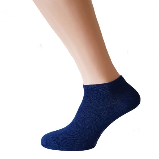 Vīriešu zeķes 21V1M zilas 44-46 izmērs bambusa īsās ar pretsēnīšu iedarbību