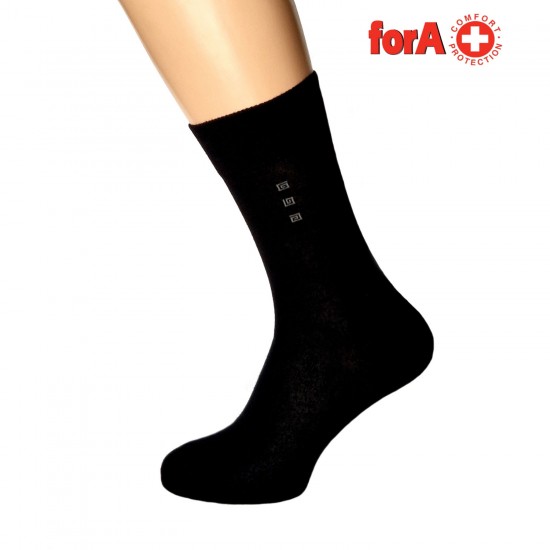Vīriešu zeķes 9V17M melnas 39-42 izmērs klasiskās ar pretsēnīšu un pretmikrobu efektu